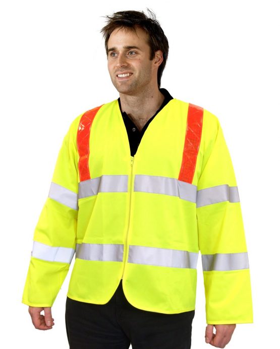HI VIZ LONG SLEEVED JERKIN SATURN YELLOW XL
