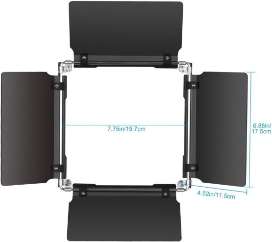 Neewer Professional LED Video Light Barn Door for 480 LED Light Panel, Solid Metal Construction (Only Barndoor Included) - Image 3
