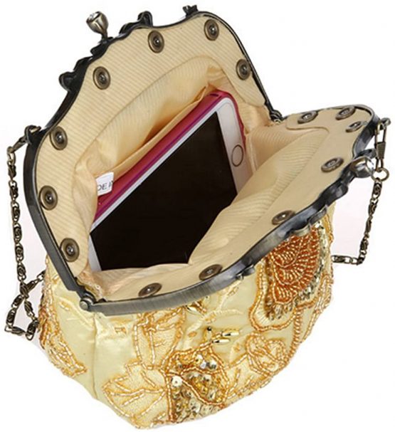 Belsen Women's Vintage Beaded Sequin Flower Evening Handbags - Image 2