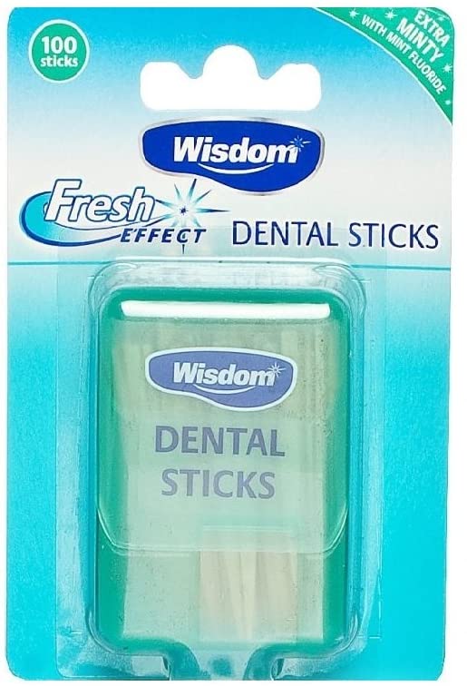 Wisdom Dental Sticks 100, White, 100 count (Pack of 1)