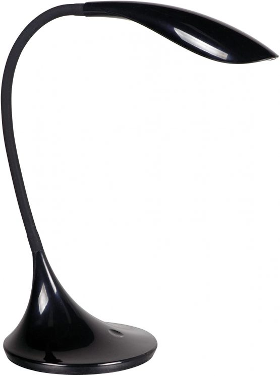 Lifemax High Vision LED Desk Light, Flicker Free Reading, Hobby Lamp, Adjustable Angle, Black