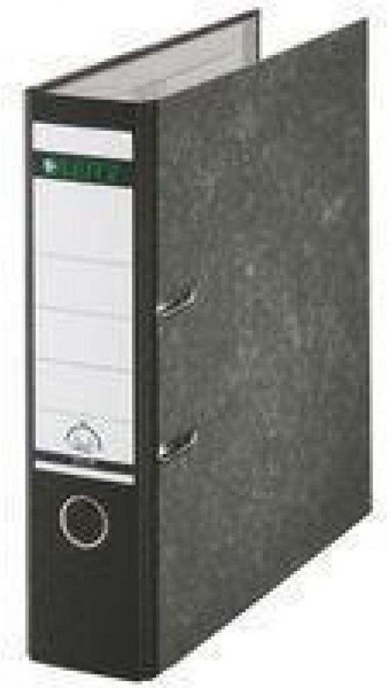 Leitz Standard Lever Arch File 80mm Spine Foolscap Black Ref 1082-95 [Pack of 10]