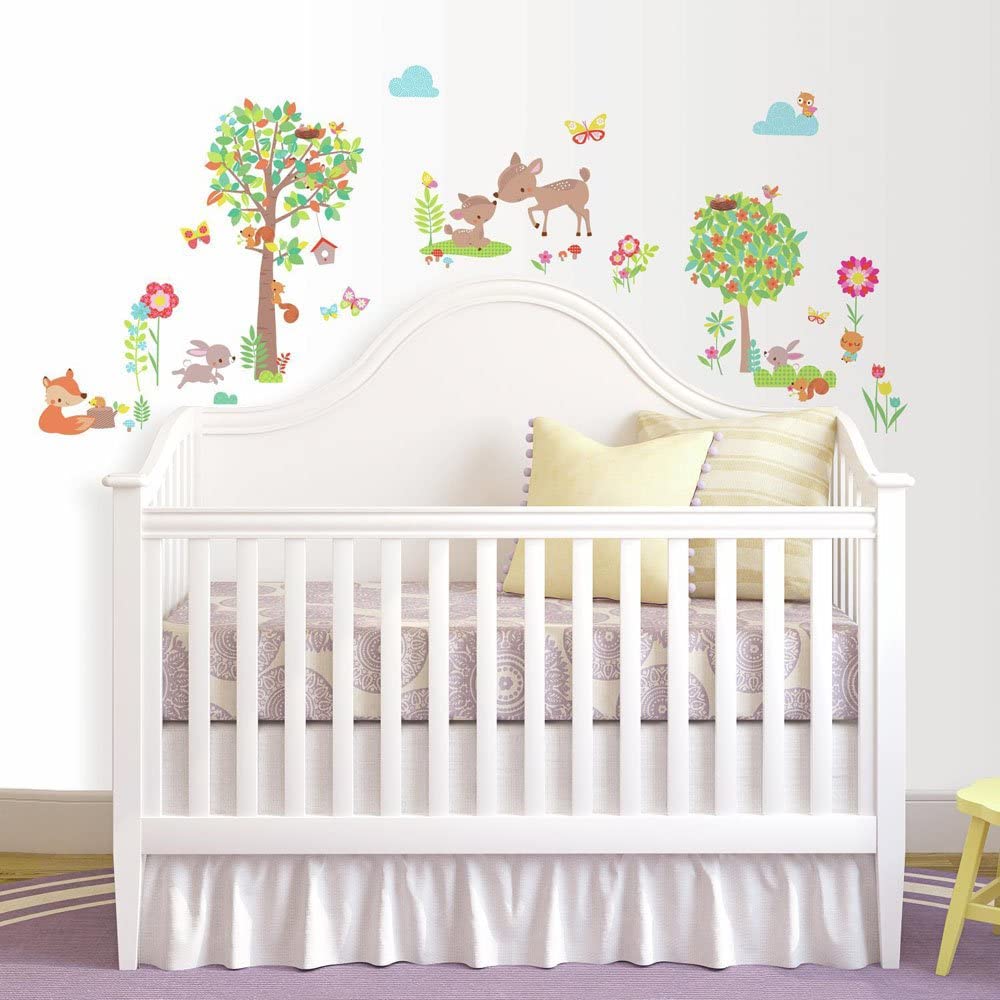 RoomMates Enchanted Spring Forest Wall Stickers, Multi-coloured - Image 2