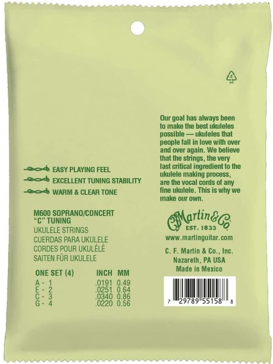 Martin Nylon Ukulele Strings - Standard (.0191 - .0216) - Image 3