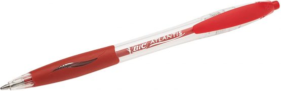 BIC Atlantis medium point ballpen with red ink - Image 3