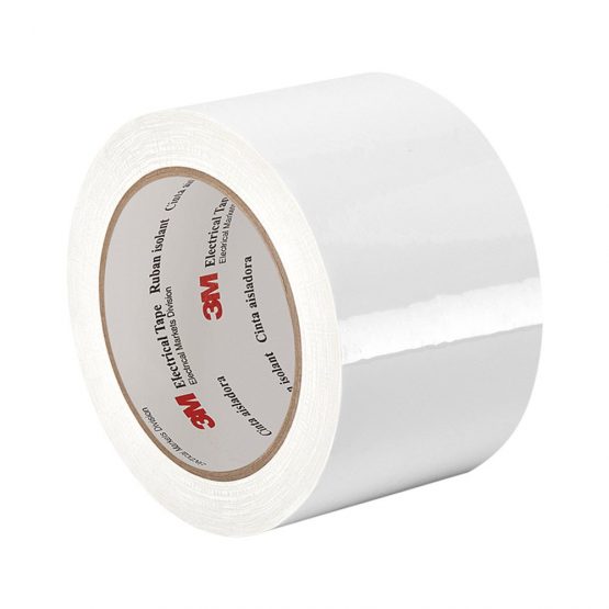 TapeCase 1350F-2 5" x 72yd-White Polyester Film 3M Flame-Retardant Tape 1350F-2, 266 degrees F Performance Temperature, 0.0035" Thickness, 72 yd Length, 5" Width