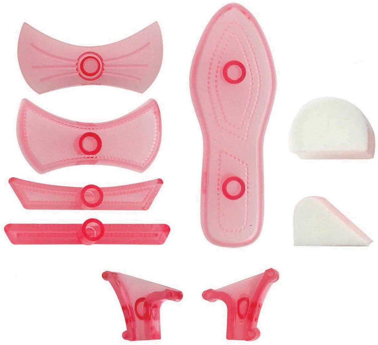 PME JEM Lady's Shoe Cutters, Set of 9, White, for Cake Decorating