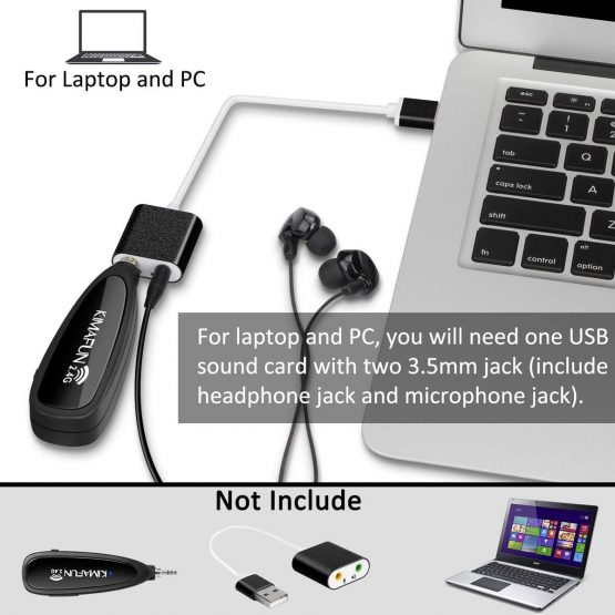 Wireless Lavalier Microphone System,KIMAFUN 2.4G Wireless Lapel Microphone with 3.5mm Receiver For PC Laptop,iPhone,DSLR Camera,PA Speaker,YouTube,Podcast,Video Recording,Vlogging,Interview - Image 4