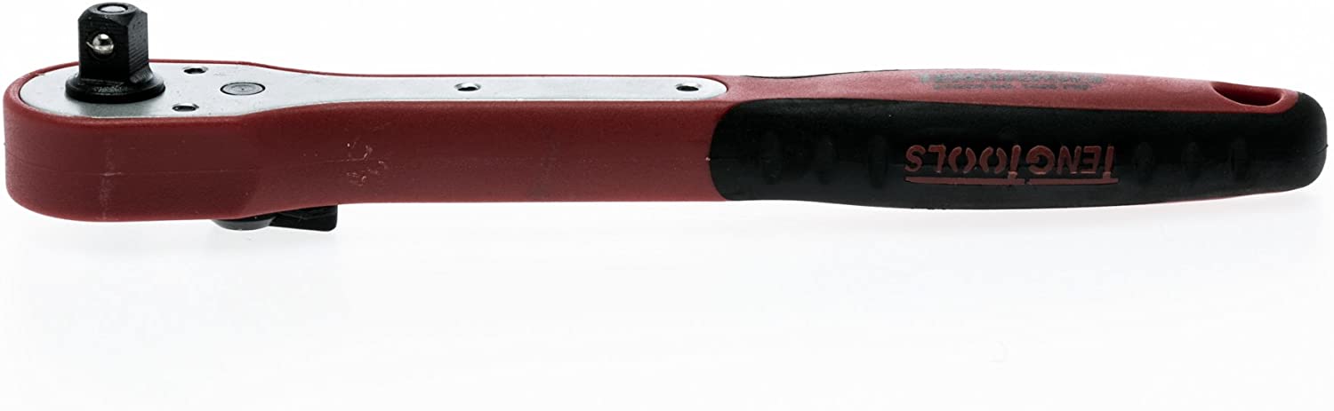 Teng Tools 1400FRP 1/4" FRP Quick‑Release Ratchet, Lightweight Steel‑Reinforced Fibre Handle, 45‑Tooth 8° Action - Image 3