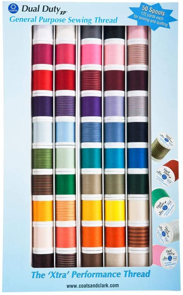 Coats: Thread & Zippers Dual Duty XP General Purpose Thread Assortment, Pack of 50, Purple