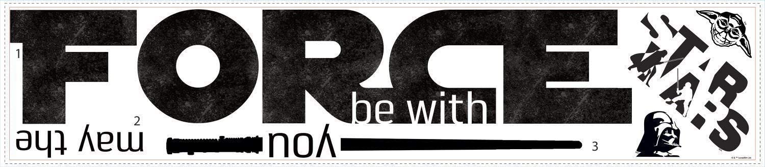 RoomMates 27 x 12.7 x 2.5 cm May the Force Be With You Repositionable Star Wars Episode VII Wall Stickers - Image 2