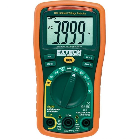 Extech EX330 12-Function Mini Multi-Meter Plus Non-Contact Voltage Detector