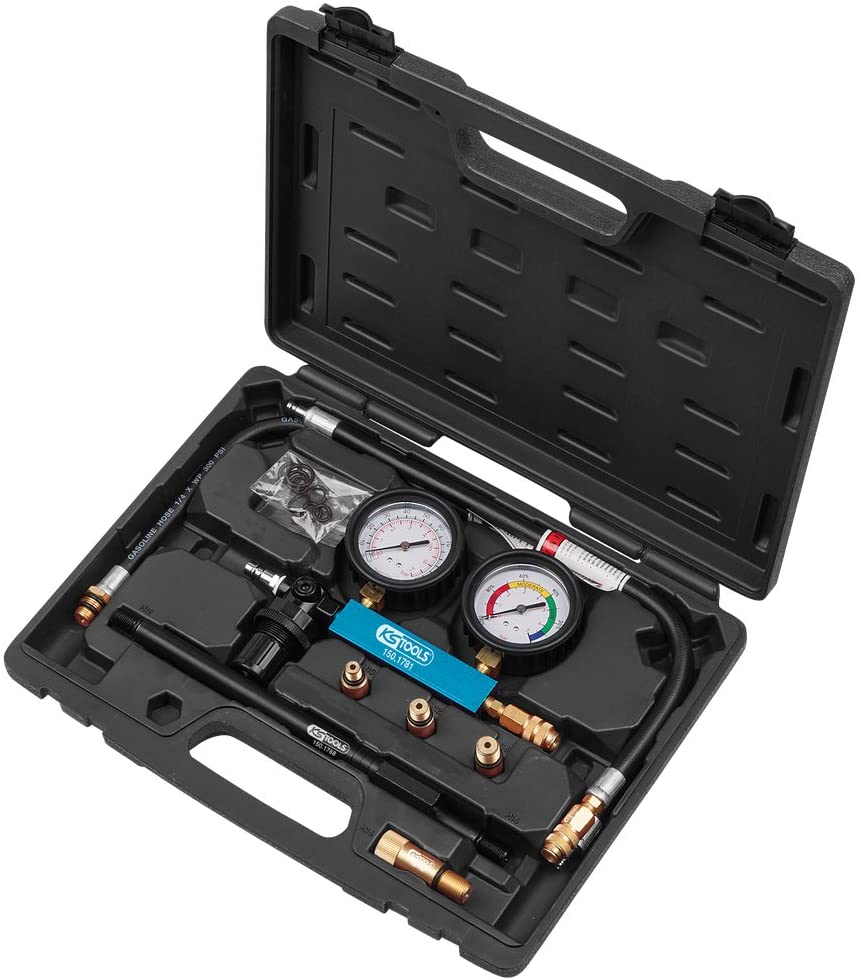 KS Tools 150.1780 Cylinder Leak Detector Pressure Tester Set, 9 pcs, Colour, Size - Image 3