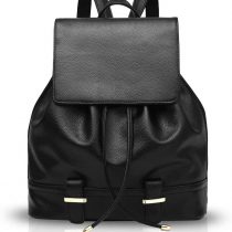 NICOLE&DORIS Women Backpack Fsshion Rucksack Schoolbag Ladies Backpack Shoulder Bag for Girls Leisure Black