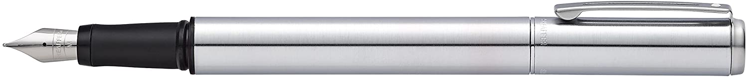 A. T. Cross Sheaffer Award Fountain Pen Matt Chrome in Luxury Gift Box, Black