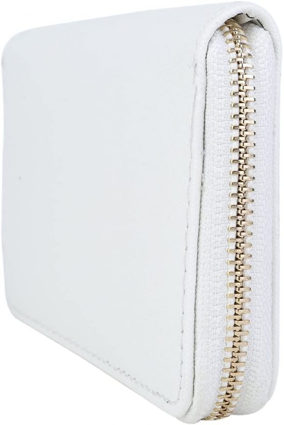 DonDon Women’s Purse Wallet Pocket Plain White - Image 3