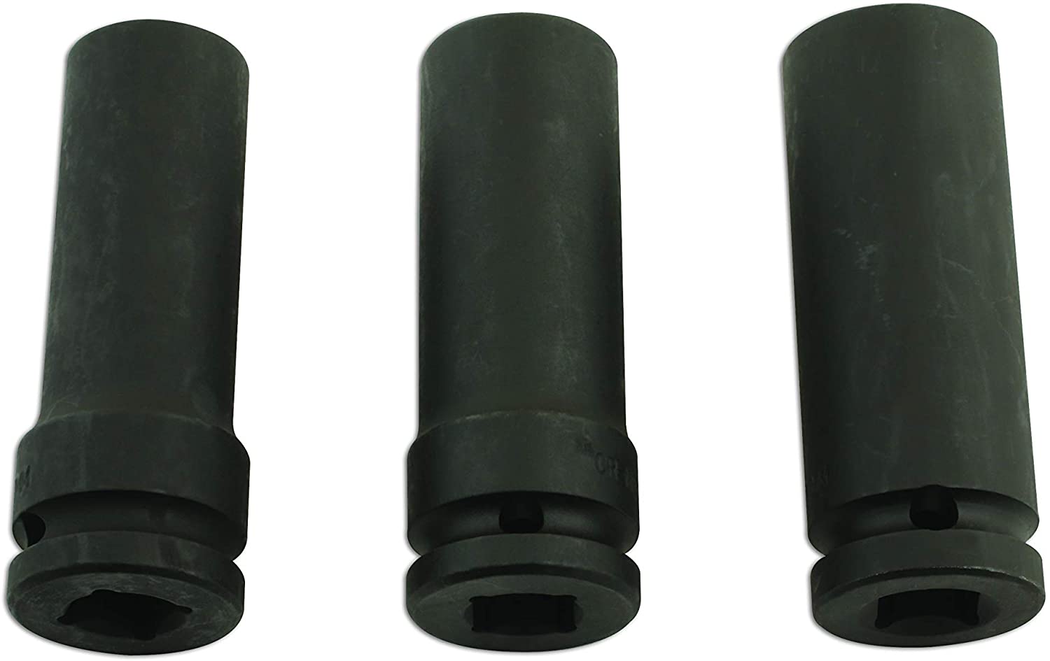 Laser 5965 Damaged Wheel Nut Remover 1/2"D 3pc, Black, 17mm diameter, 17mm, 19mm, or 21mm length