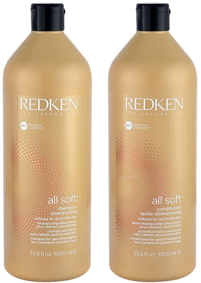 Redken All Soft Shampoo And Conditioner 33.8 Oz 1000 Milliliters, 2 l (Pack of 1)