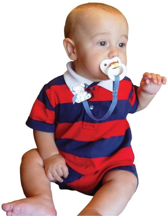 Baby Buddy Pacifier Holder Clip - Cute Fashionable Bear Clips onto Baby’s Shirt, Snaps to Paci, Teether, Toy - for Babies 4+ Months - Pacifier Clip for Toddlers Boys & Girls, Red, 1 Count - Image 4