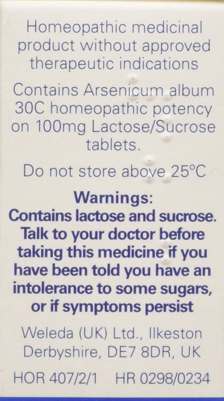 Weleda Arsen. Alb. 30C, Homeopathic Medicinal Product, 125 Tablets, White, 125 count (Pack of 1) - Image 2