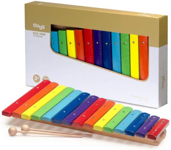 Stagg 20033 Xylophone with 15 Keys - Rainbow Colour - Image 2