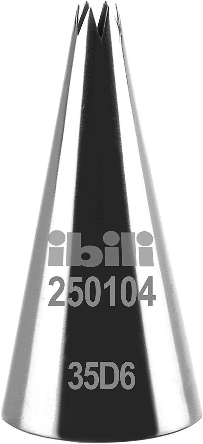 IBILI - BOQUILLA ESTRELLA ABIERTA 4 MM, Silver