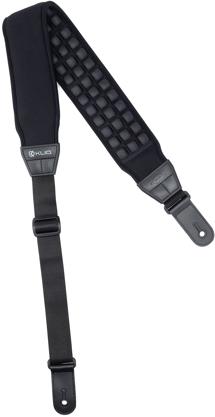KLIQ AirCell Guitar Strap for Bass & Electric Guitar with 3" Wide Neoprene Pad and Adjustable Length from 117 to 142 CM - Image 2