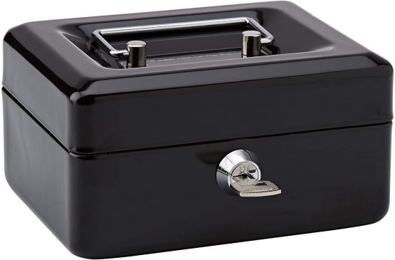 Rapesco SB0006B1 6 inch/15 cm Cash Box - Black