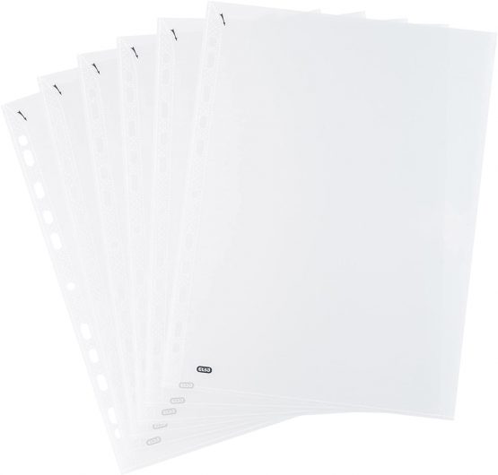Elba 500 Quick'In Punched Pockets A4 Polypropylene 5/100 Colourless