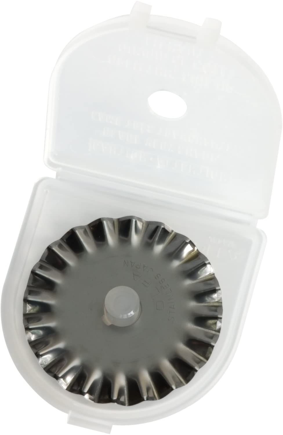 Olfa PIB45-1 1 x stainless steel pinking blade in a plastic case. Blister packed, Silver, OSFA - Image 2