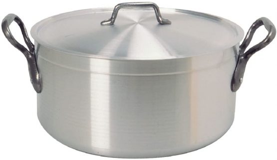 Agnelli Pentole Family Cooking Aluminium Saucepot with 2 Handles, 8.98 Litre, Multicolor