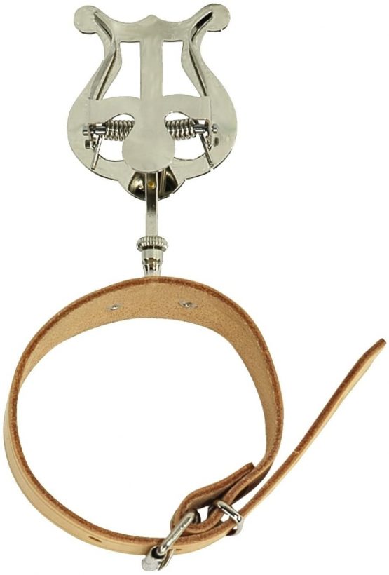 Gewa 730512 2 Pusher, Lyra Large Music Stand for Flute with Leather Wristlet