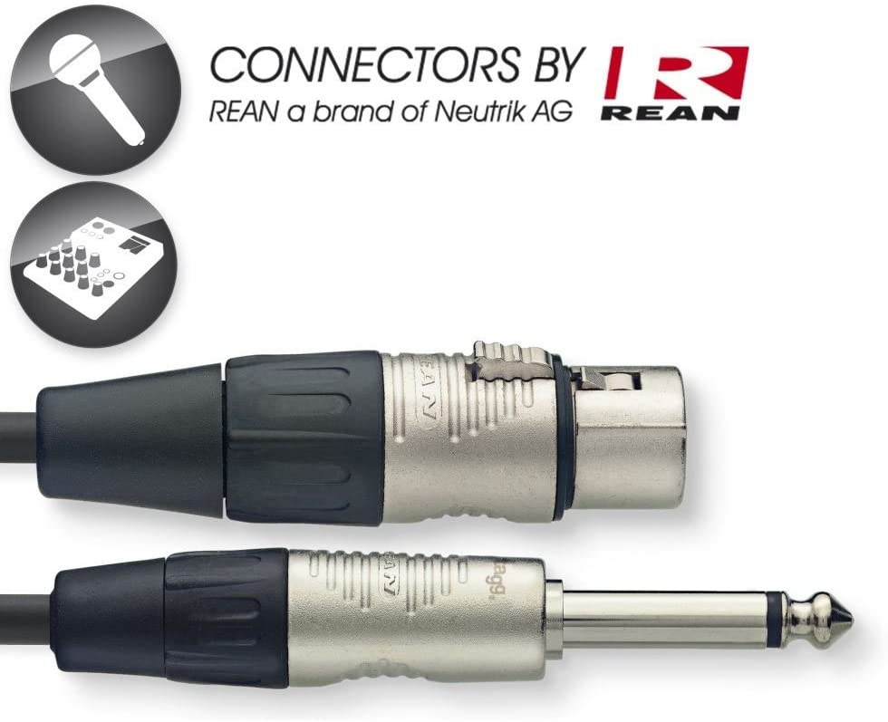 Stagg NMC6XPR 6 m N-Series Female XLR to Mono Jack Cable, Black - Image 2