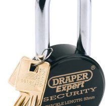 Draper 64207 Expert Heavy Duty Stainless Steel Padlock and 2 Keys 63 mm