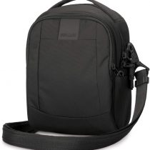 Pacsafe Metrosafe LS100 Anti-Theft Small Nylon Shoulder Bag for Women, Shoulder Bag with Anti-Theft Protection, Bag with Security-Features, 3 litres, Black