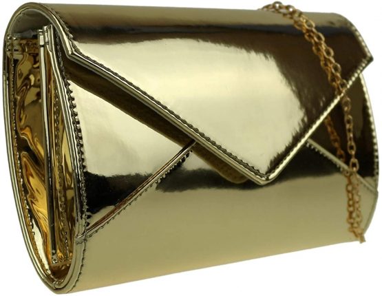 Girly HandBags Plain Glossy Clutch Bag - Image 2