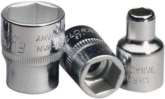 Draper 25846 Elora Hexagon Socket, 3/8" Square Drive, 8mm