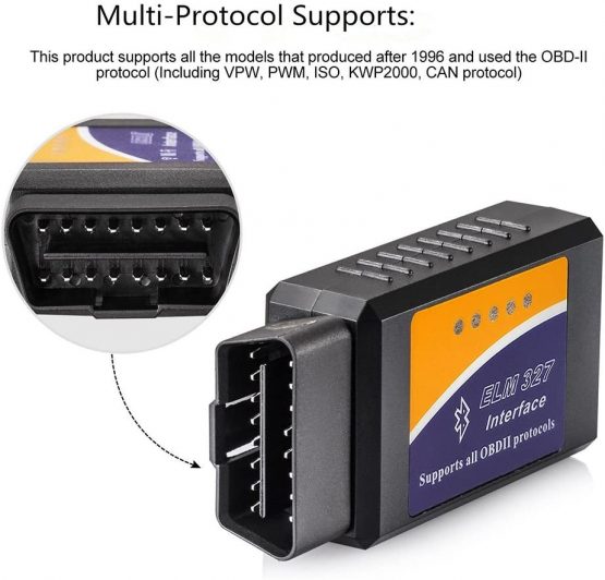 OBD2 Bluetooth Scanner Code Reader Reset for Android Windows, Auto Car Diagnostic Scan Tool OBDII Adapter for Check Engine Light - Image 4