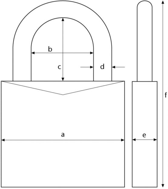 ABUS 64TI/50HB80 50 x 80mm Carded Titalium Padlock with Long Shackle - Image 2