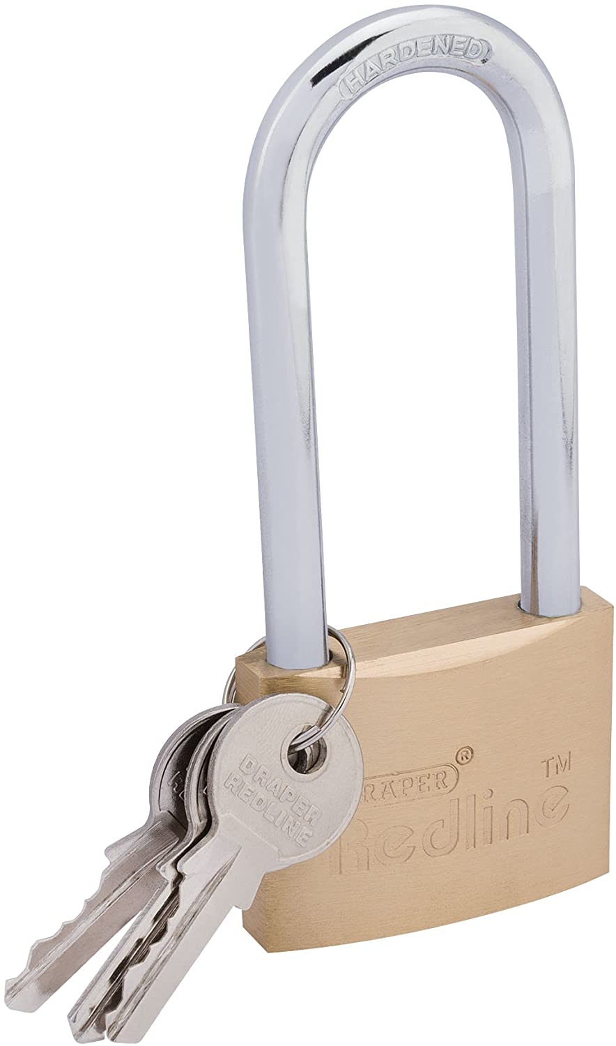 Draper Redline 68683 Long Shackle Padlock ,Blue,50 mm