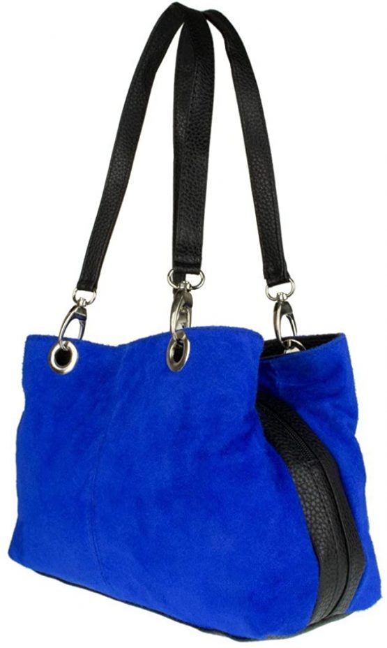 Girly Handbags Genuine Italian Suede Leather Shoulder Bag - Image 2