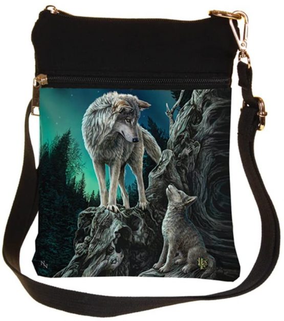 Nemesis Now B3309J7 Guidance Lisa Parker Shoulder Bag 23cm Grey, PU and Canvas
