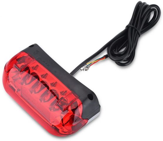 Electric Bicycle Rear Light 48V Cycling LED Brake Lamp Portable Scooters Rear Taillight for Safety