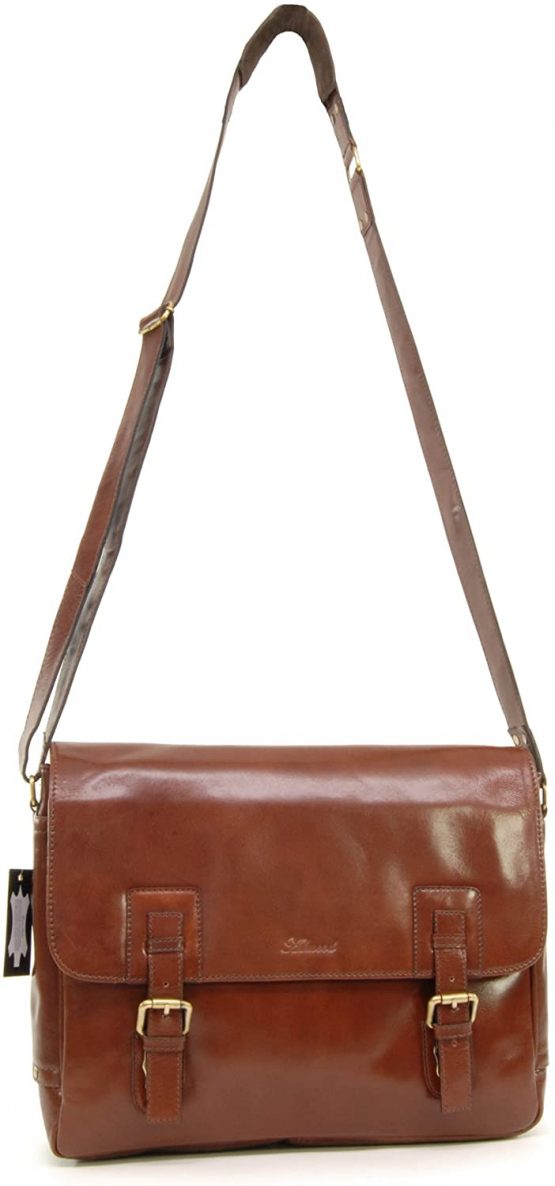 ASHWOOD - Briefcase Cross Body Messenger Bag - Laptop Bag/Business Office Work Bag - Genuine Leather - JASPER - Image 2
