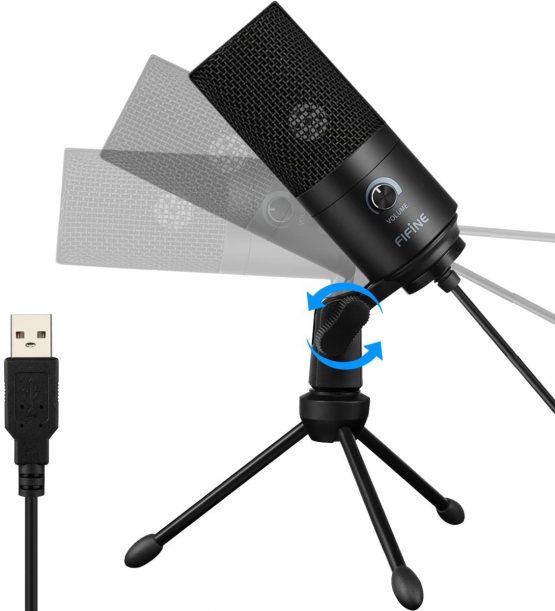 USB Microphone,Fifine Metal Condenser Recording Microphone for Laptop MAC or Windows Cardioid Studio Recording Vocals, Voice Overs,Streaming Broadcast and YouTube Videos-669B - Image 3