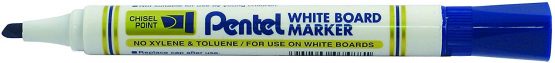 Pentel 4.5mm Chisel Tip White Board Marker - Blue (Pack of 12), MW86-CE