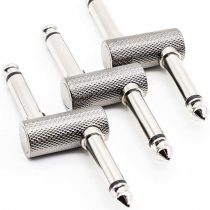 SONICAKE Guitar Pedal Patch Connector Guitar Bass Accessories 1/4 Inch 6.35mm Z-Type Male to Male Effects Pedalboard Coupler (3PCS)
