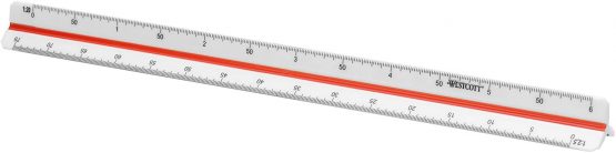 Westcott E-10164 00 Reduction Scale Engineer, Plastic, 30 cm, White