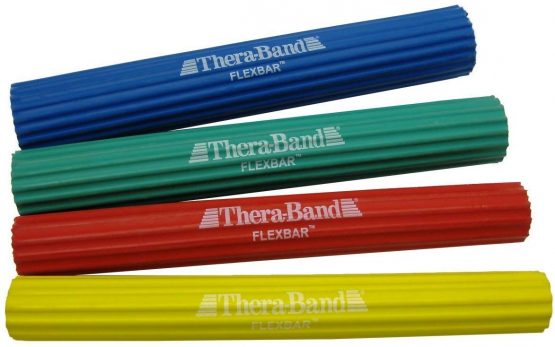 Resistance Bar, TheraBand FlexBar, Pain Relief for Tennis Elbow Injury, Tendonitis & Improve Grip Strength, Yellow, Extra Light Beginner - Image 3