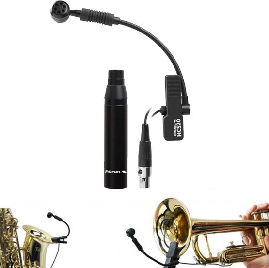 Proel HCS20 Miniature condenser microphone for wind instruments